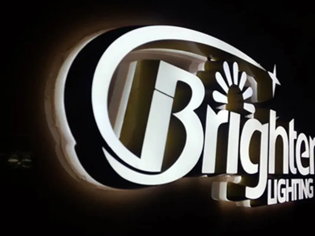 Backlit halo lit channel letters at night