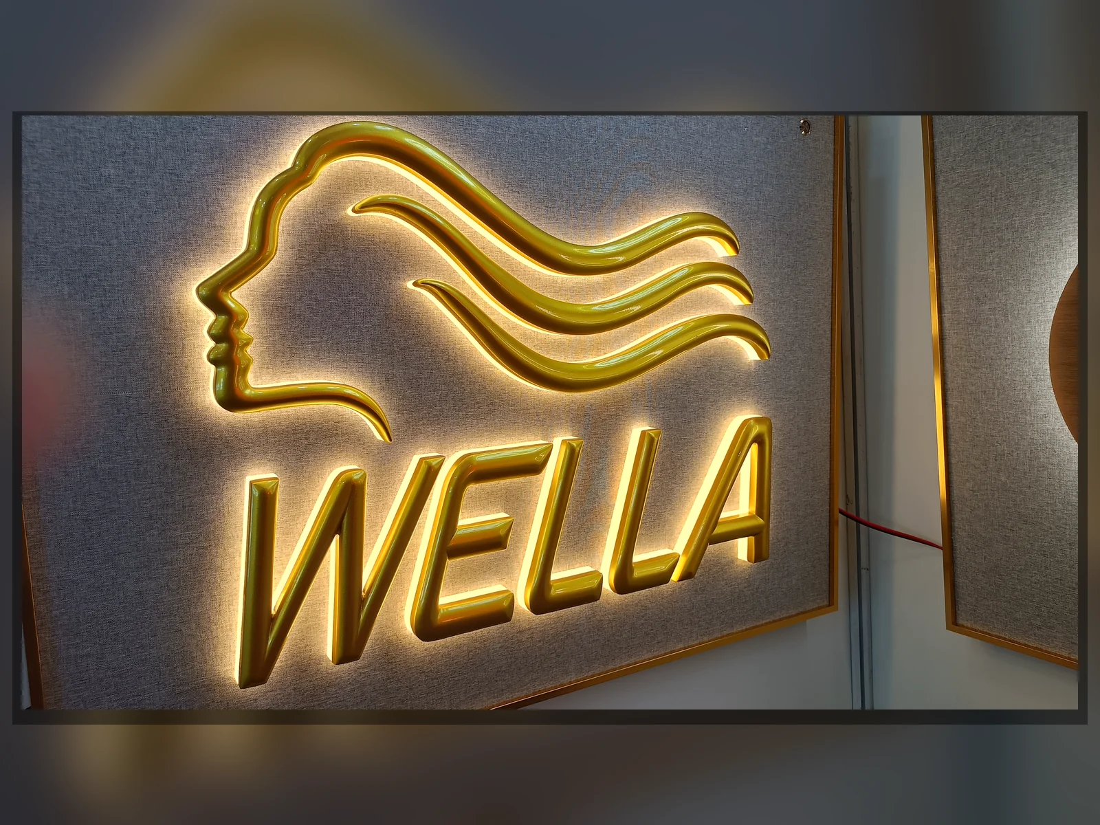 Halo lit reverse channel letters on dark facade