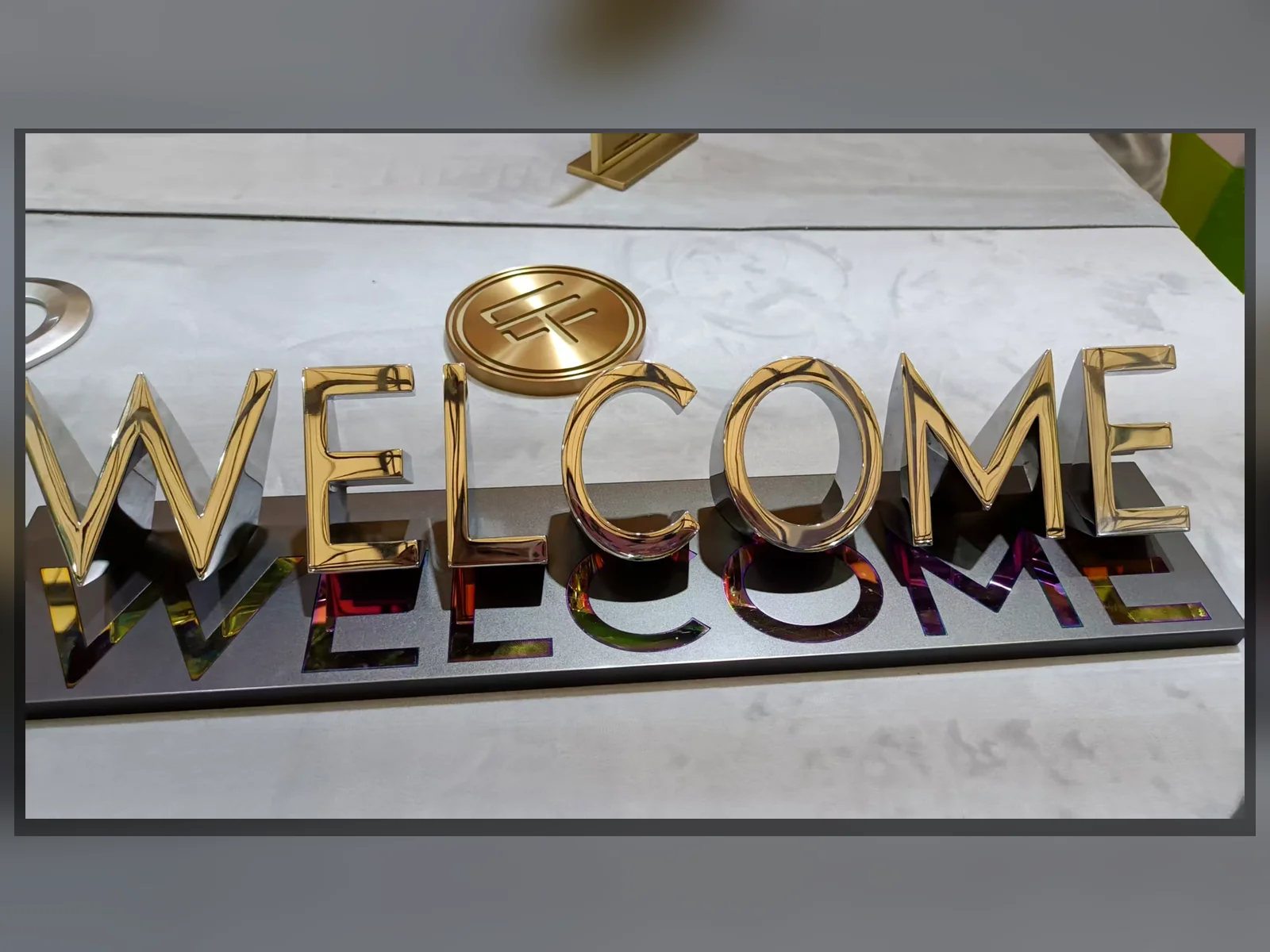 Welcome Metal Letters