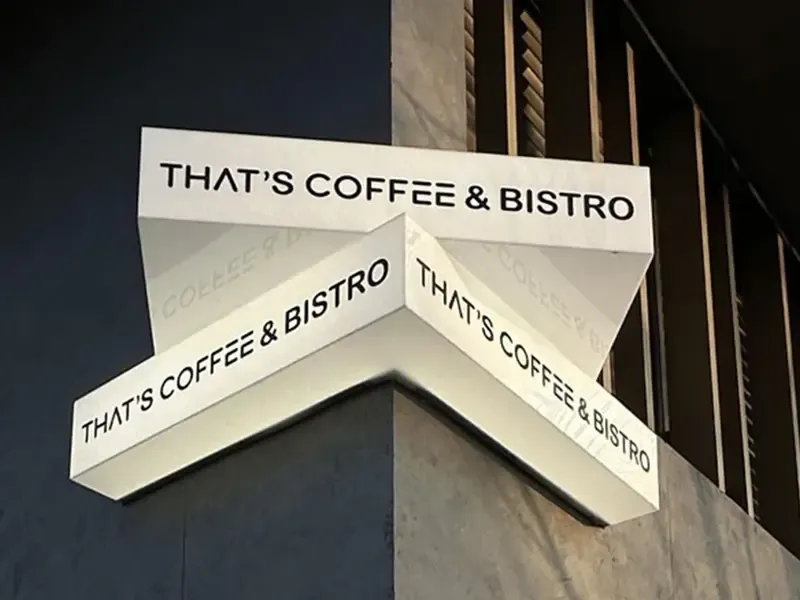 LED cabinet sign for coffee shop and bistro