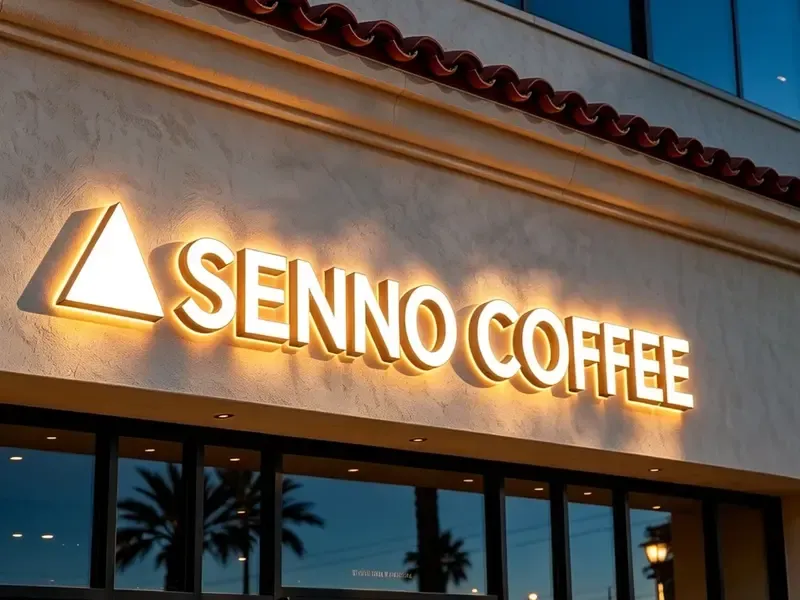 Dual-lit channel letters for coffee shop storefront