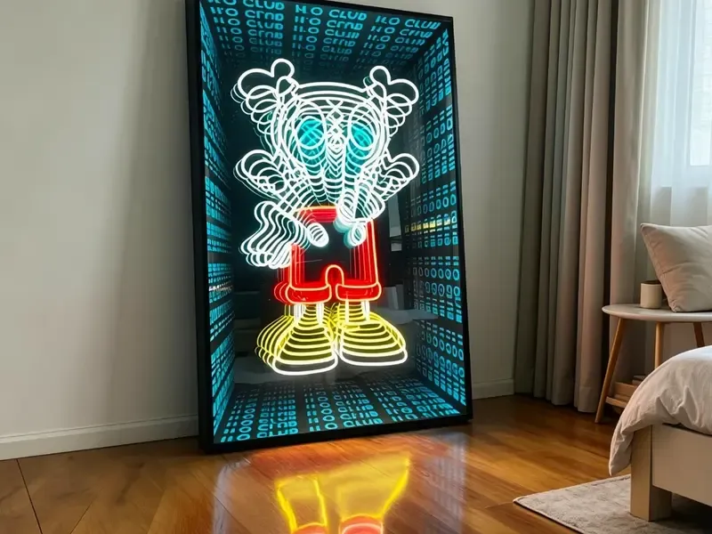 custom infinity mirror tunnel sign design 9