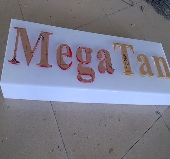 Light box with raised letter face