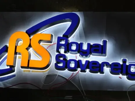 LED back lit mini channel letters sign