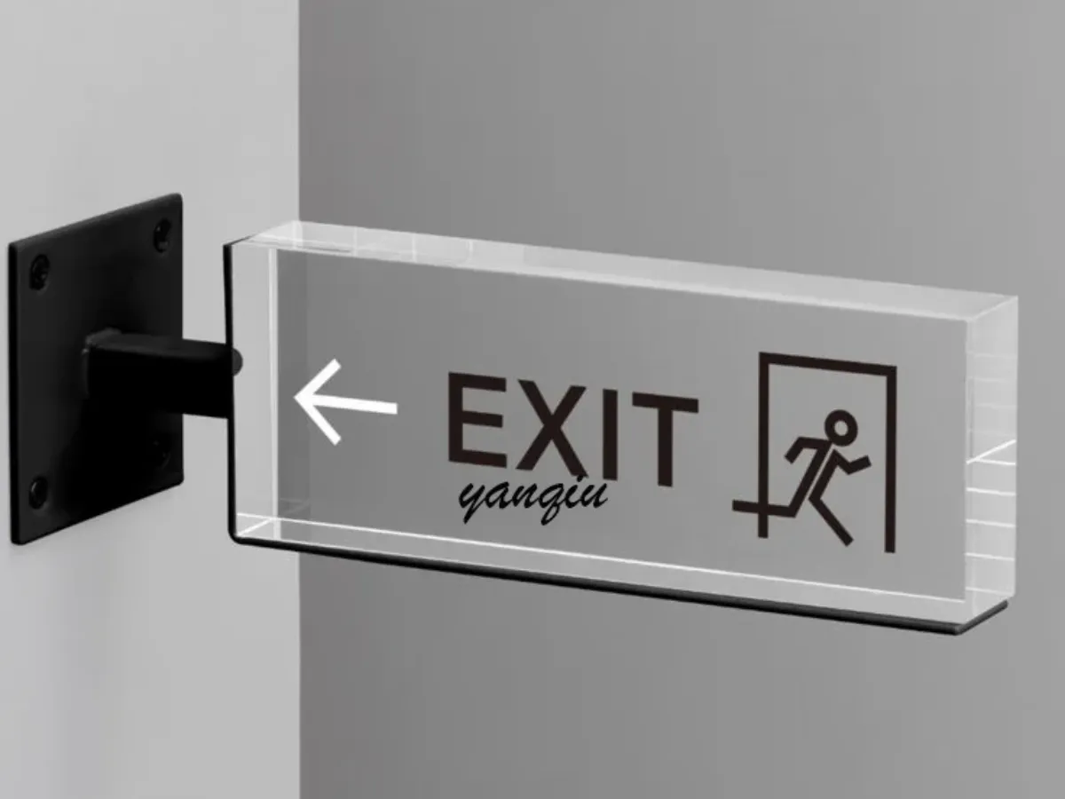 Acrylic plexiglass reception logo sign