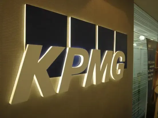 Reverse channel letters for KPMG accounting firm office