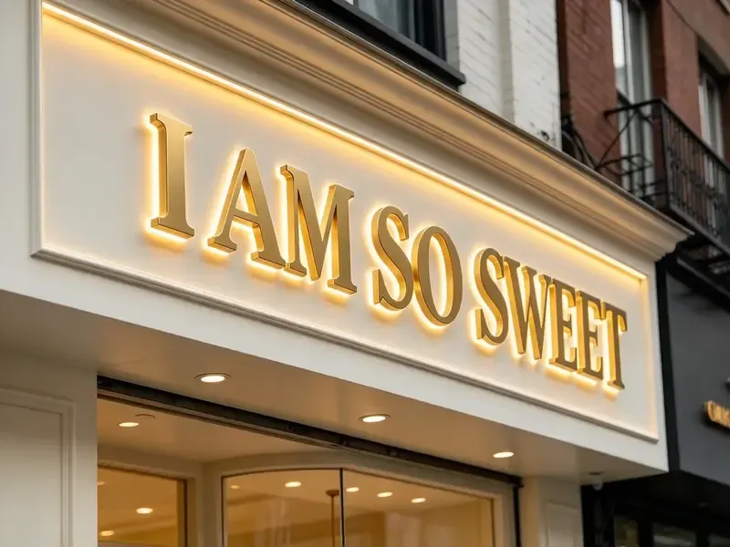 Reverse channel letters for dessert and sweet shop retail