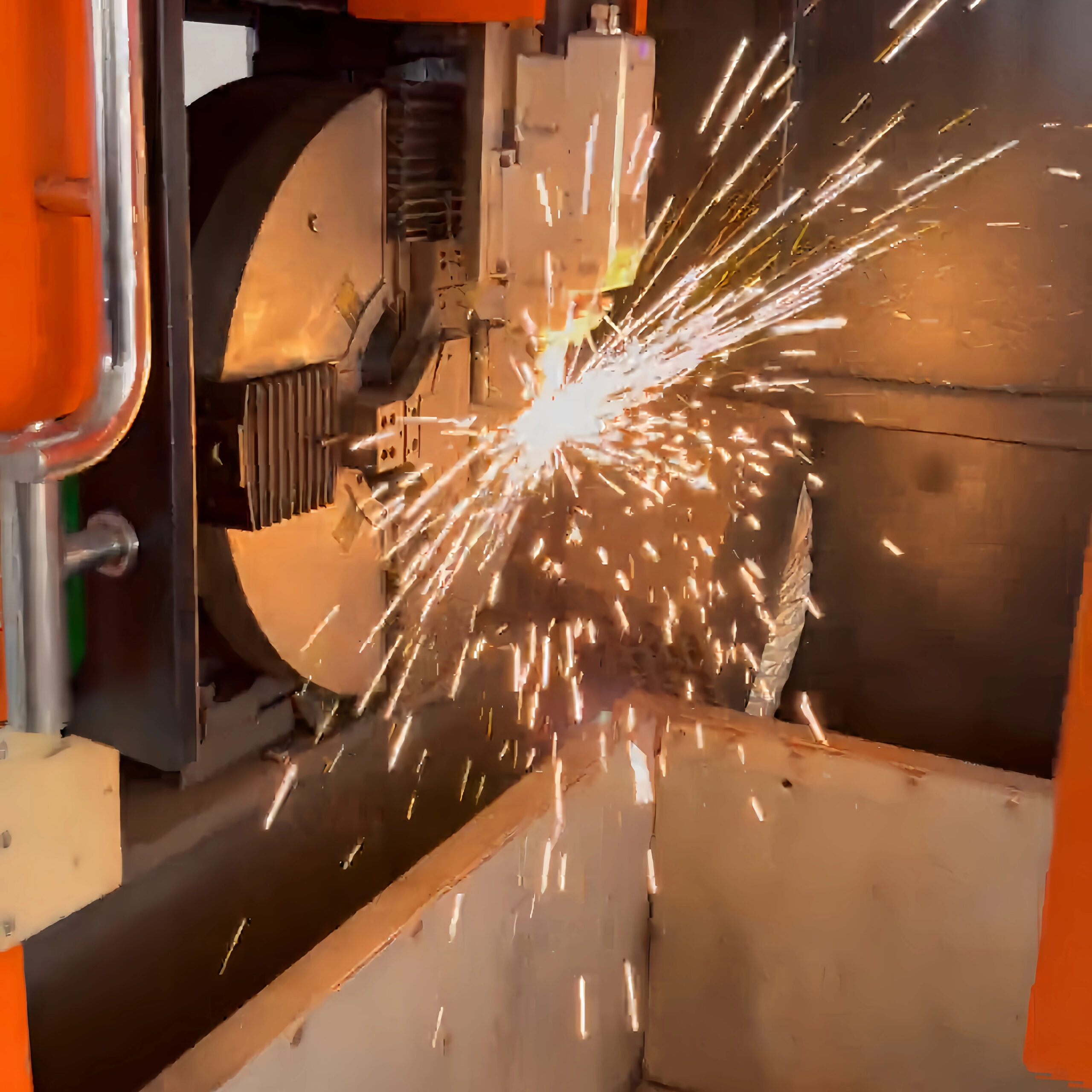 Laser cutting metal sign components during fabrication