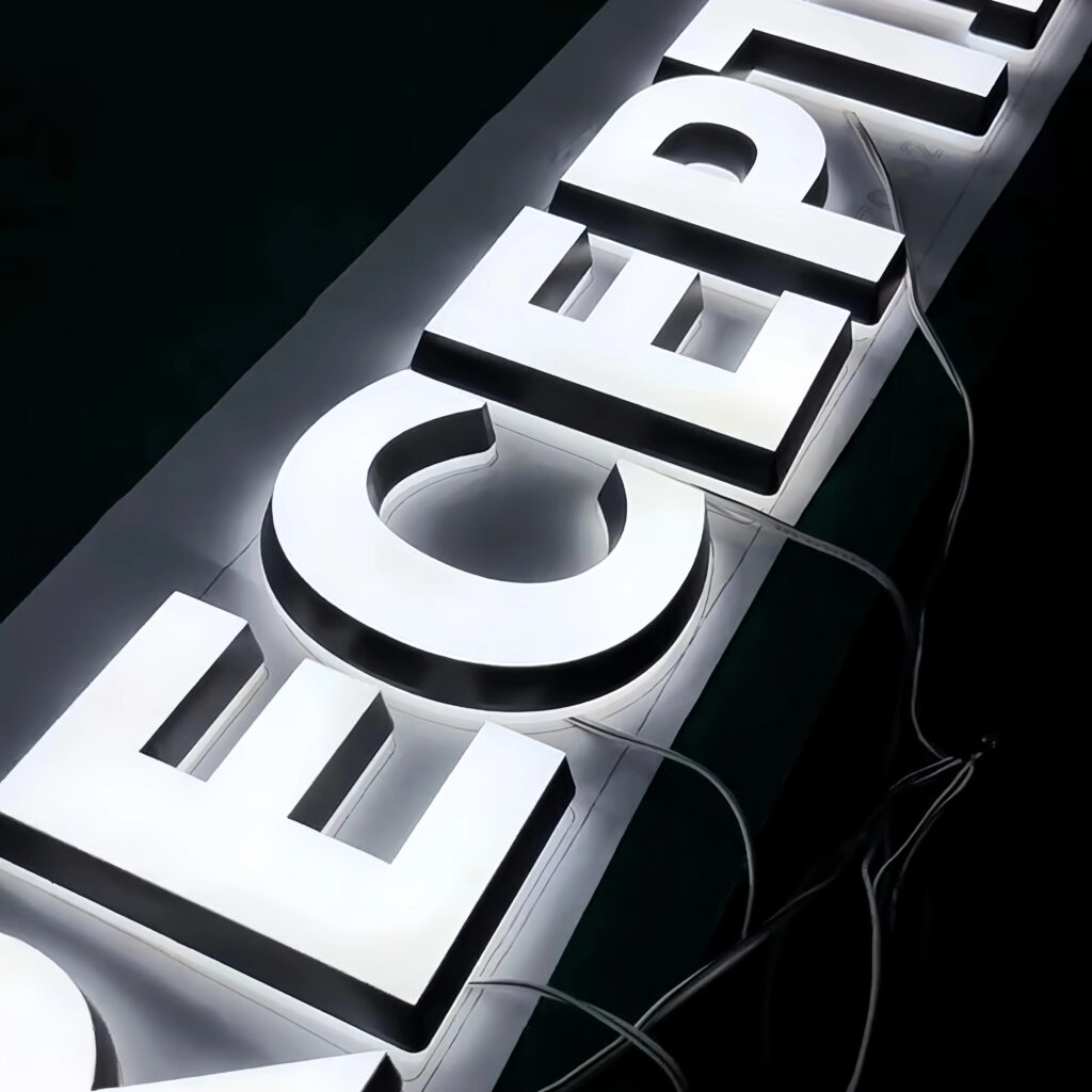 Power-on illumination test for fabricated channel letters