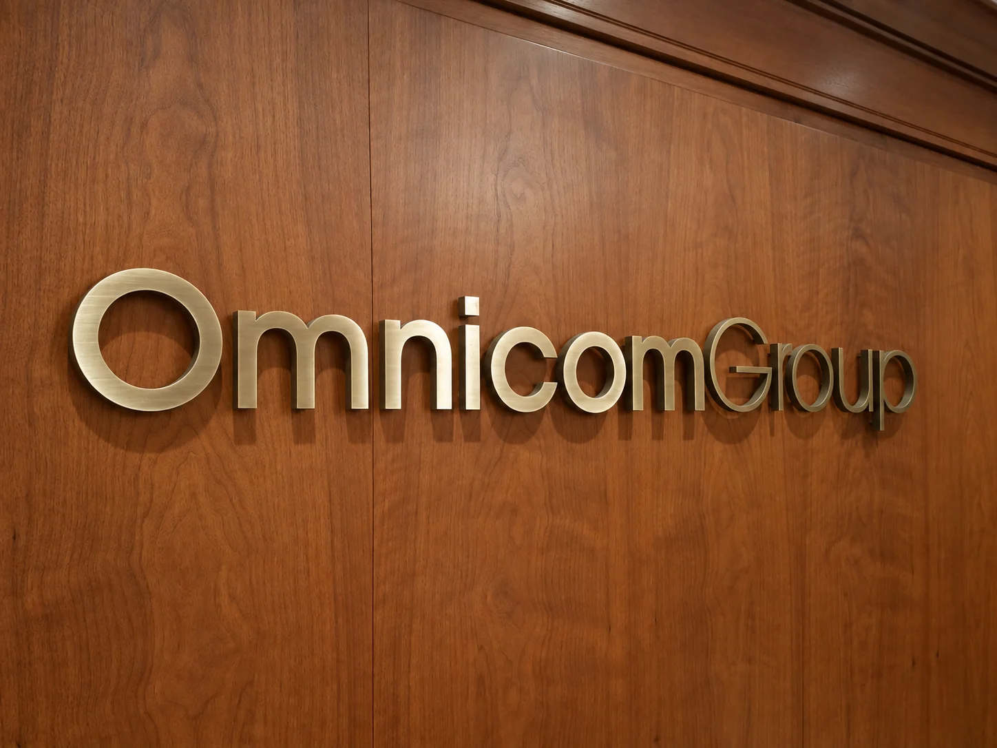 Non-illuminated dimensional metal letters installed on an office feature wall